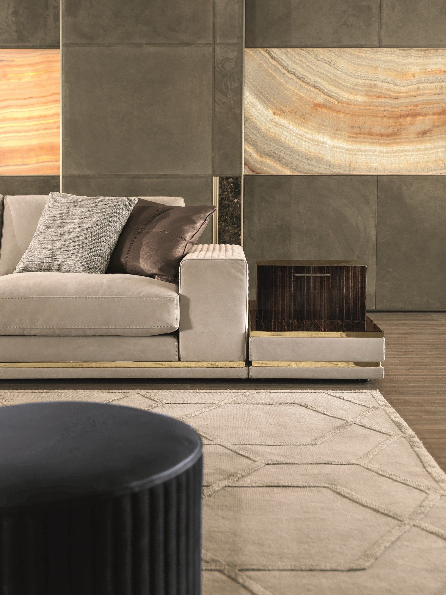 3-местный кожаный диван Longhi ARCH-00006070 - Вид №3