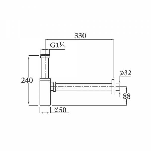 Сифон для раковины Raiber RHR-124 RHR-124 Santreyd  - Вид №4