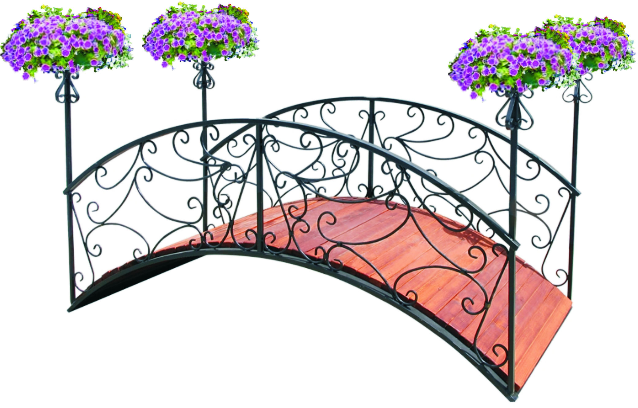 DN401-VO.M ДИНАН-4, мостик декоративный с 4 кашпо вертикального озеленения LAB.Space  - Вид №2