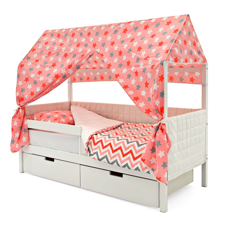 Детская кровать-домик мягкая белая Svogen БЕЛЬМАРКО  00-3873179 Белый Santreyd  - Вид №7