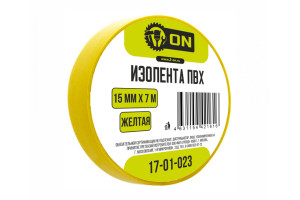 16549749 Изолента ПВХ 15мм х 7м желтая 17-01-023 On
