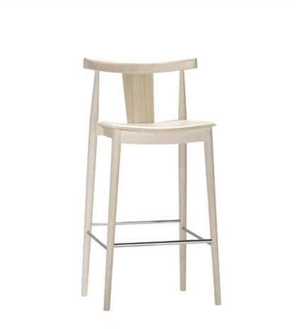 Andreu World Табурет из бука со встроенной подушкой и подставкой для ног Smile Bq0338-bq0349 - Вид №4