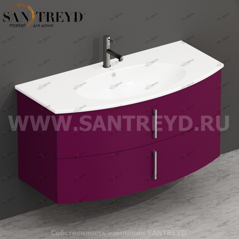 MDMC10Y077 Тумба с двумя ящиками 100 см розовая Globo 4ALL Италия Ceramica Globo