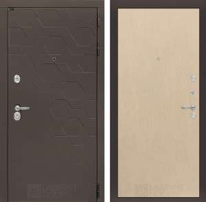 90726083 Дверь входная Смоки 205х96см правая венге светлый STLM-0357288 LABIRINTDOORS