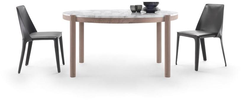 Flexform Круглый деревянный стол с мраморной столешницей Gustav sun-id-1461095 - Вид №2