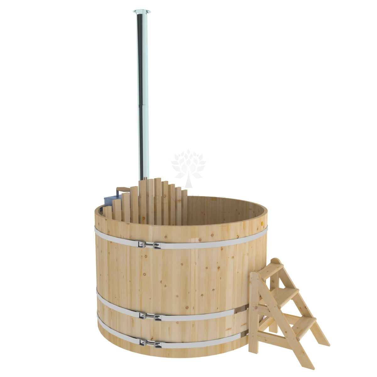 1604 Фурако из кедра D=1.8 с внутренней печкой. Высота 1,2м. Исполнение "Стандарт". Alyarus 