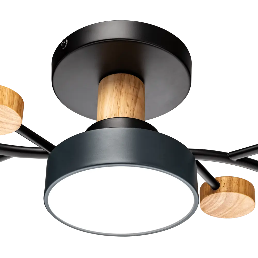 Люстра потолочная светодиодная диммируемая Ritter Scandia 52080 1 с д/у 70 Вт 24 м² 2700К-6500К цвет серый/черный/дерево 89195497 STLM-2132362  - Вид №7