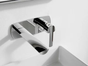 ZAZZERI Смеситель для мойки настенный стальной Tango