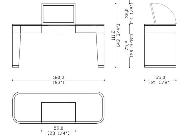 Деревянный туалетный столик Sicis Valmont ARCH-00048868 - Вид №9