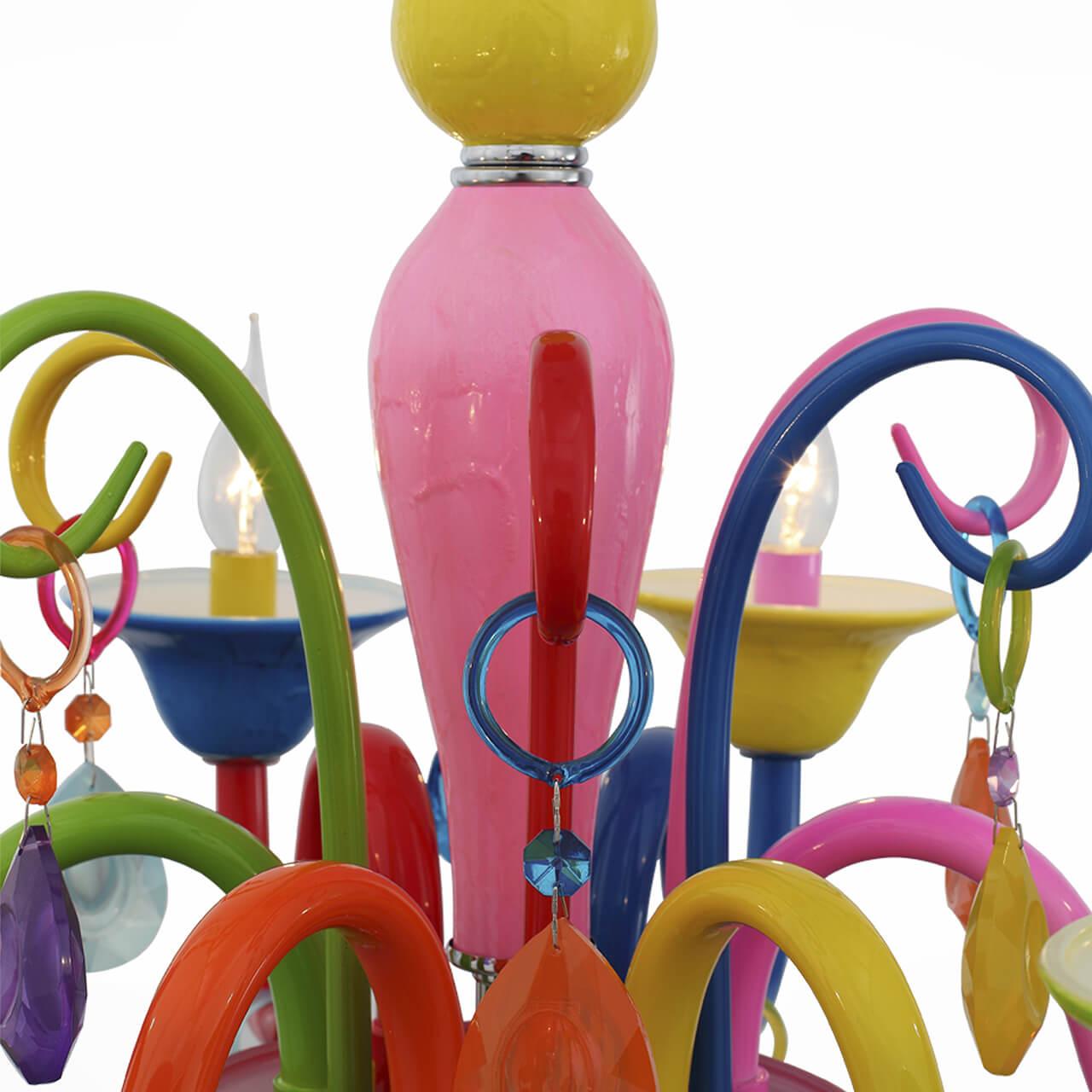 Детская подвесная люстра с подвесками Delizia ST LUCE DELIZIA 326472 Красный;желтый;зеленый  - Вид №1