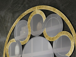 109213 Зеркало золотое 120Ø Schuller Zendaya
