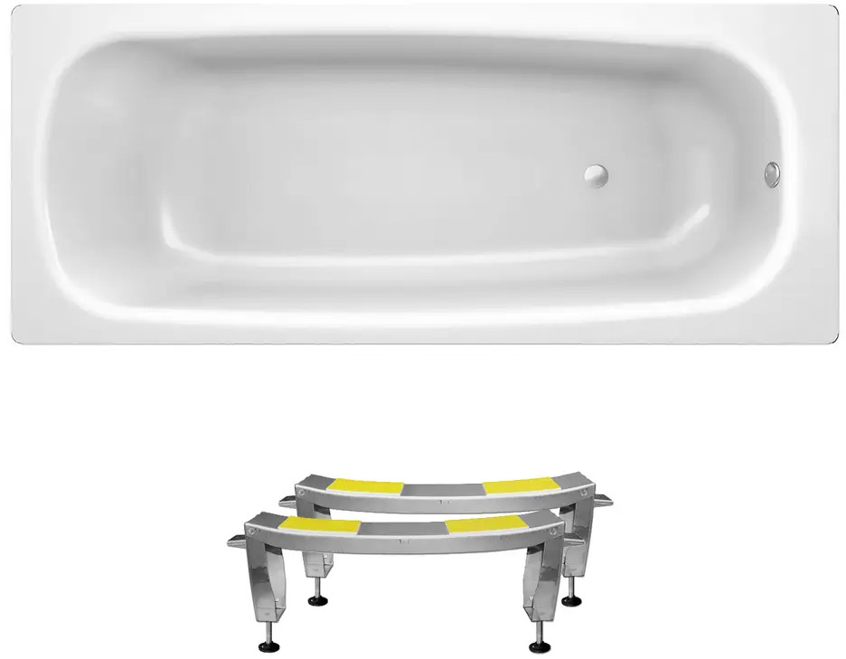 91128045 Прямоугольная ванна Sanitana BLB Universal S398043AH000000N_B75HAH001N сталь 170x75 см с шумоизоляцией и ножками STLM-0494788