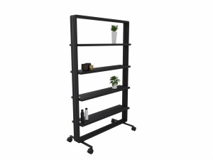 Алюминиевый напольный книжный шкаф с порошковым покрытием с колесами