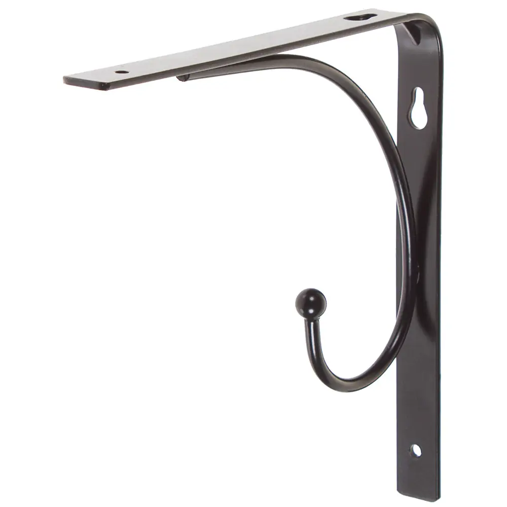 Кронштейн Сван 20х20 см нагрузка до 20 кг цвет чёрный LARVIJ STLM-2196405