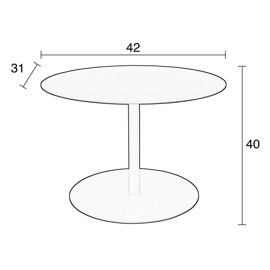 Столик овальный Snow, мрамор Zuiver 2300155 - Вид №5