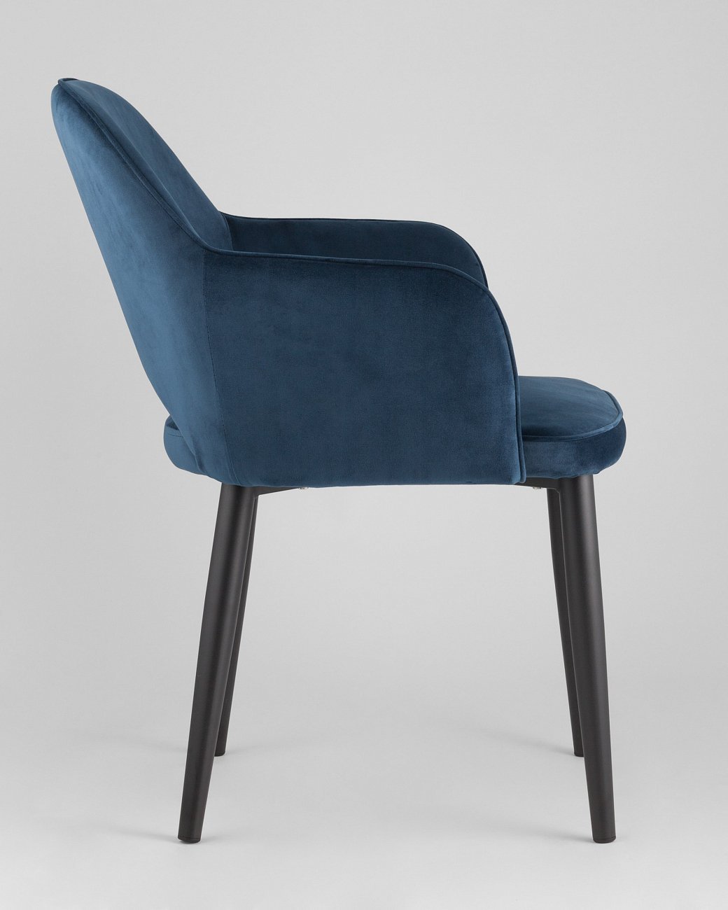 Стул с подлокотниками мягкий сине-зеленый с черными металлическими ножками "Венера" STOOL GROUP ДИЗАЙНЕРСКИЕ 00-3881944 Зеленый  - Вид №2