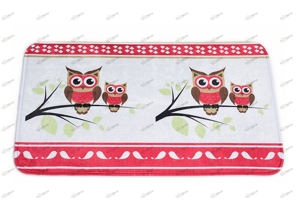 Коврик для ванной Aquanet MA3081A 75см, совы 