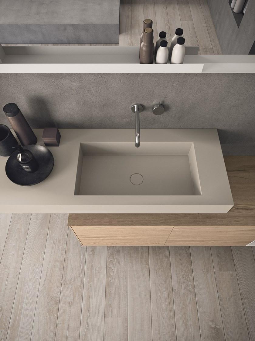 NOVELLO Подвесная тумба под умывальник из HPL с зеркальными дверцами Calix xl sun-id-1484147 - Вид №2