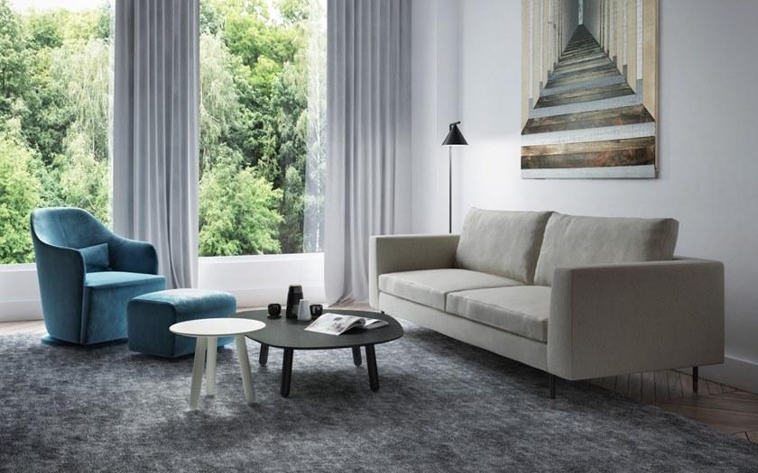 Huppé Вращающееся кресло-качалка из ткани с подлокотниками Adelaide L5705 HUPPE - Вид №2