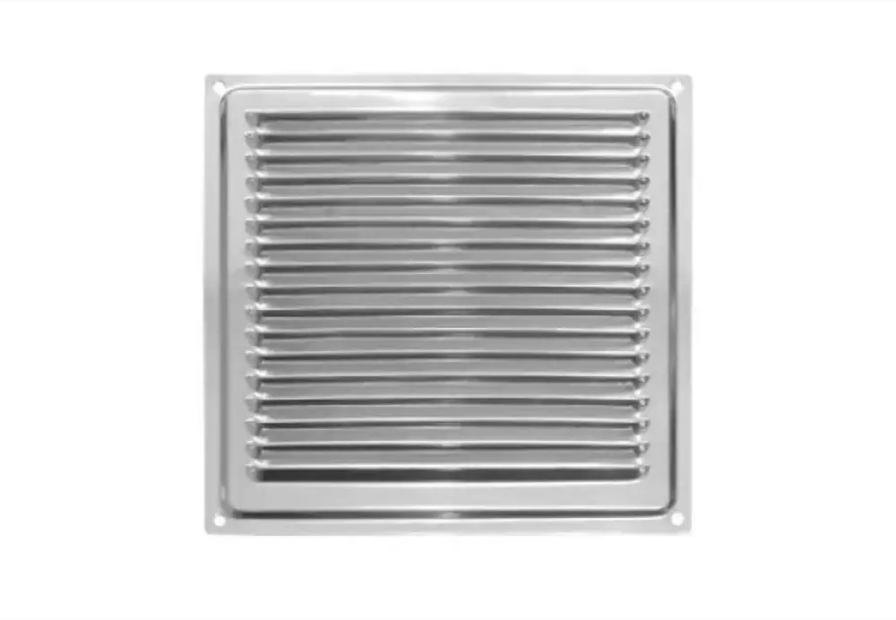 91016120 Решетка вентиляционная Domart 200x200 мм цвет хром STLM-0851999