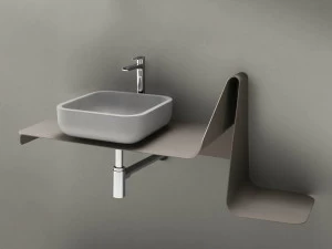 ARBLU Консольная раковина одинарная подвесная из металла Tulip