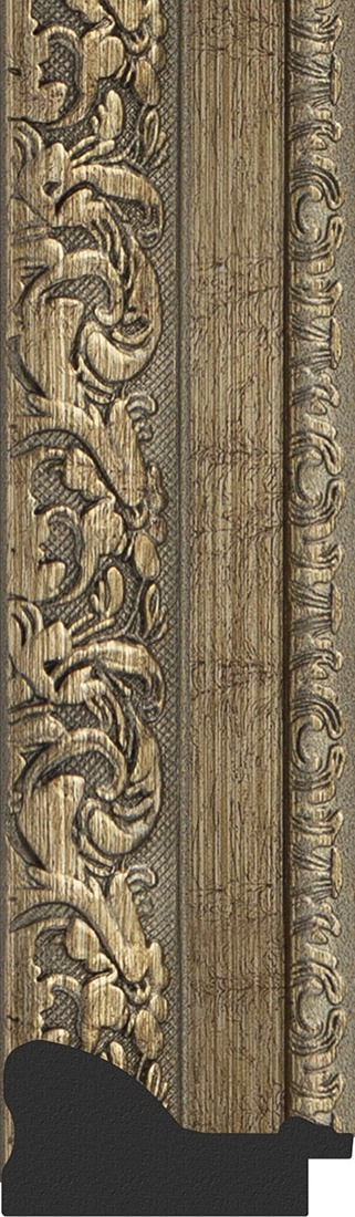 BY 4360 Зеркало с гравировкой в багетной раме - виньетка античная латунь 85 mm EVOFORM Exclusive-G - Вид №3