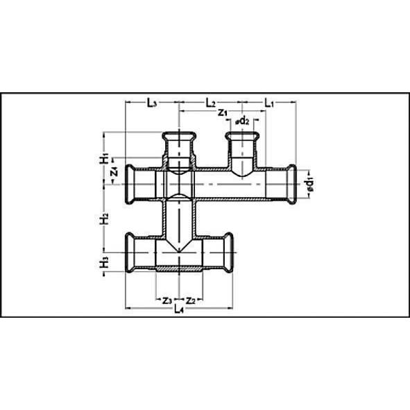 124580151215 SANHA 24580 пресс-распределитель потоков в изоляции, ВПр 15x12x15 мм  - Вид №1
