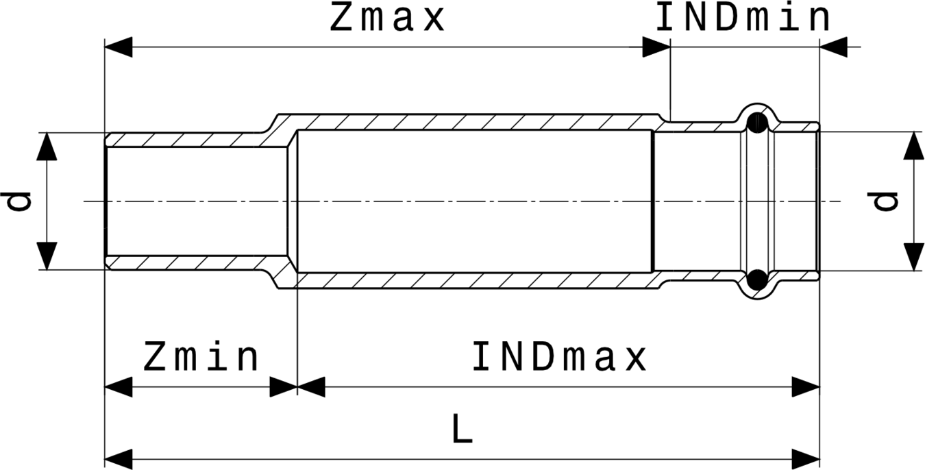 588 533 Модель 2215.4 Трубопроводные системы  Sanpress  Муфты Santreyd  - Вид №3