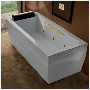 Ванна с гидромассажем серая с золотом Gruppo Treesse Blanque 1880 V168B-SX-SEZ