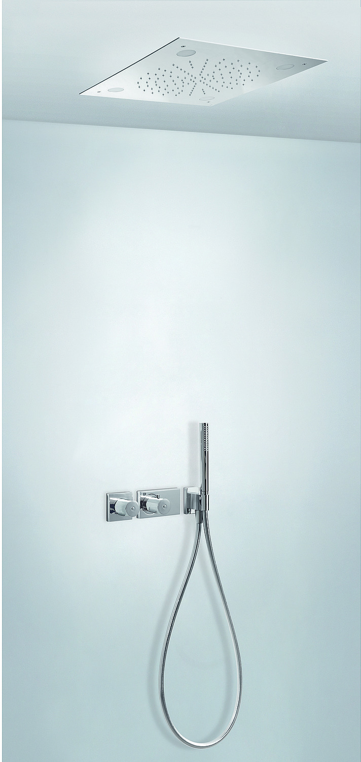 БЛОЧНАЯ СИСТЕМА Block System 2-ходовой скрытый термостатический смеситель для душа с хромотерапией-20735205 TRES