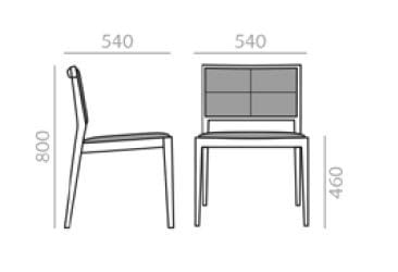 Мягкий дубовый стул с мягким сиденьем Andreu World Манила ARCH-00092513 - Вид №4