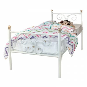 Кованая кровать детская 70х160 белая "Бабочка" FRANCESCO ROSSI БАБОЧКА 134693 Белый