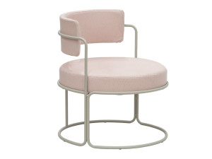 Садовый стул с подлокотниками из стали и ткани