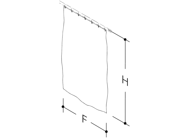 801.34.V0401 Active+ занавеска для душа/кабины HEWI Serie 477/801  - Вид №4