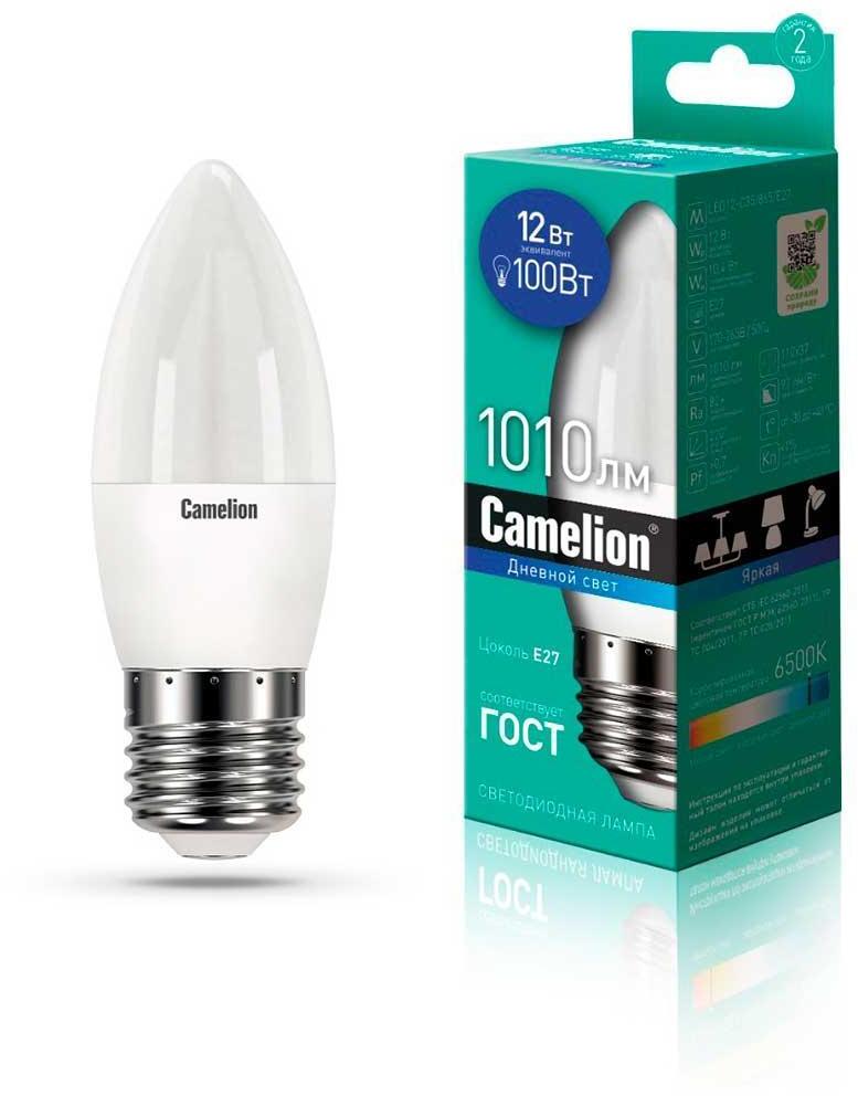 LED12-C35/865/E27 Лампа светодиодная E27 12W 6500K 13692 Camelion