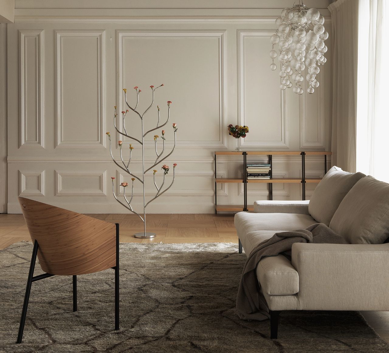 Кожаный мягкий стул с подлокотниками Driade ARCH-00056350 - Вид №1