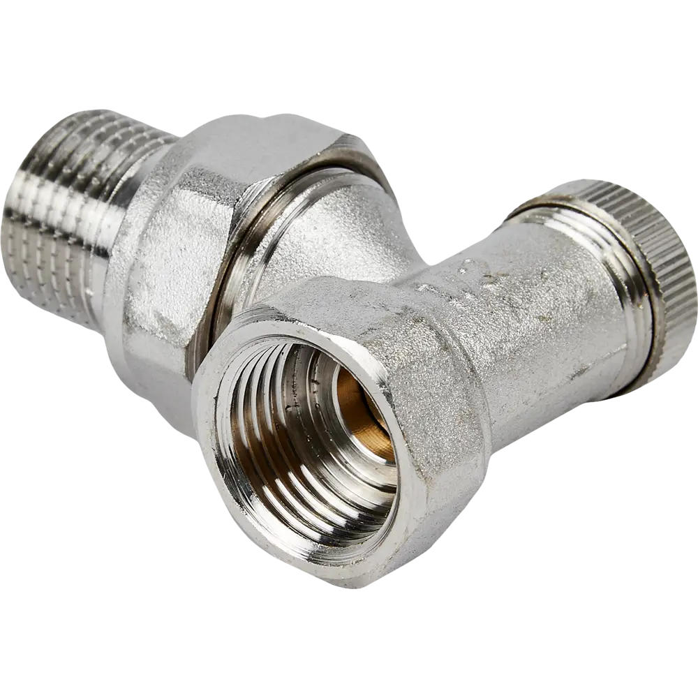 Запорный клапан для радиатора угловой Euros 1/2" латунь 85473186 STLM-2112741  - Вид №1