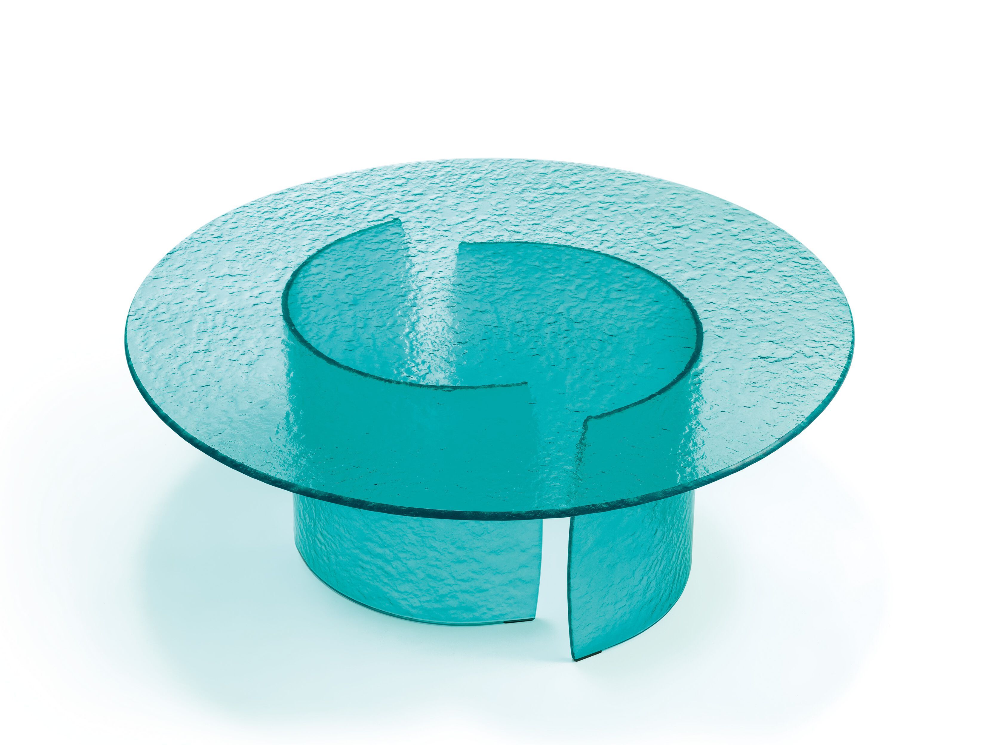 Круглый стеклянный журнальный столик для гостиной REFLEX лепесток ARCH-00039626