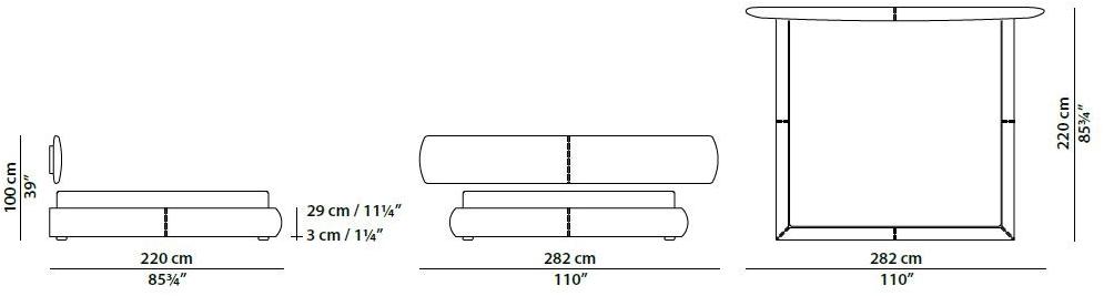 BAXTER Кровать двуспальная с обивкой sun-id-1474900 - Вид №6