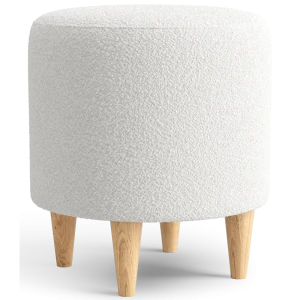 Пуф на ножках полиэстер Salotti Нико Bravo Snow белый 36.5x40 см