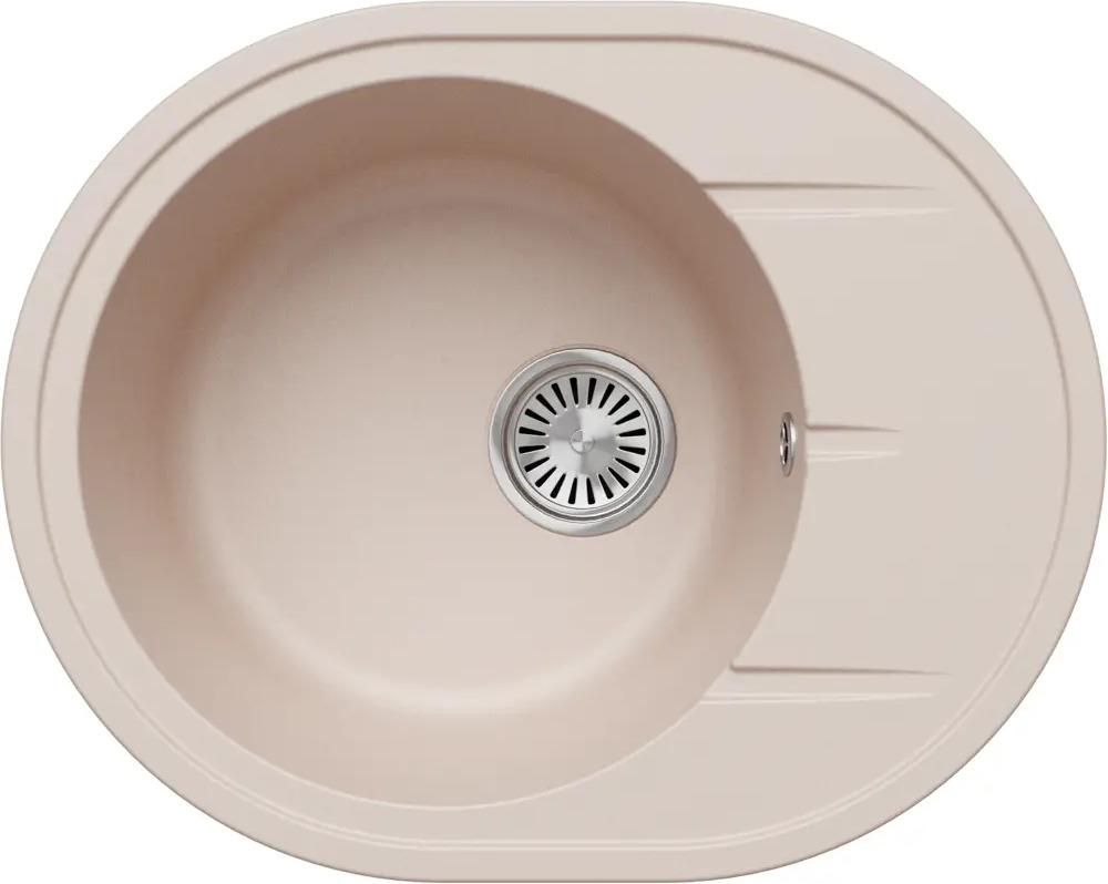 91577087 Врезная мойка Tolero R-122 57.5x45.5x20 см кварц цвет бежевый STLM-0863710