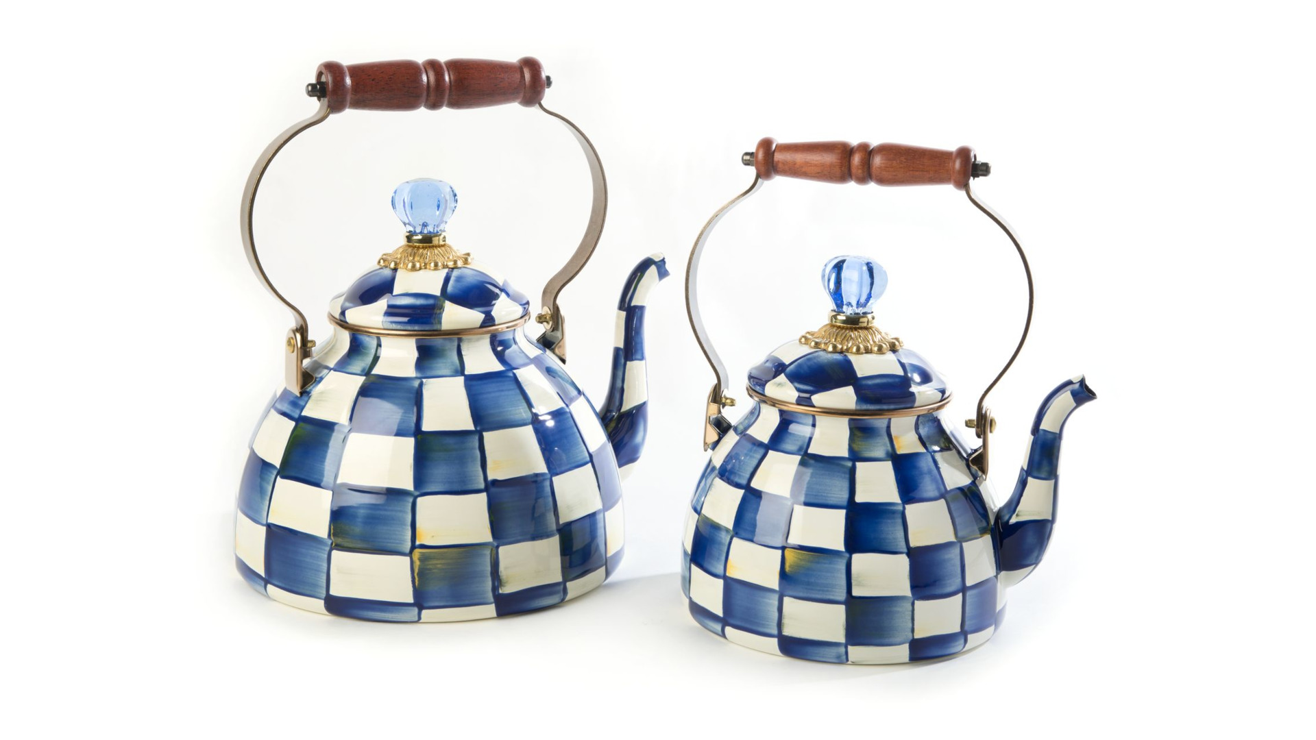 10654494 Mackenzie-Childs Чайник 2л Royal Check Сталь  - Вид №1