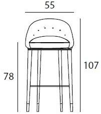 KOKET Табурет из мягкой ткани с подставкой для ног Nessa sun-id-1479136 - Вид №2