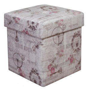 90822346 Пуф Прованс 38x38x38 см цвет светло-серый STLM-0398100 OCTOBER HOME