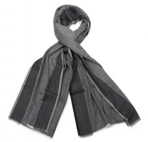 ANTON_B Шарф ANTON BLACK 70X200 шерсть PETRUSSE
