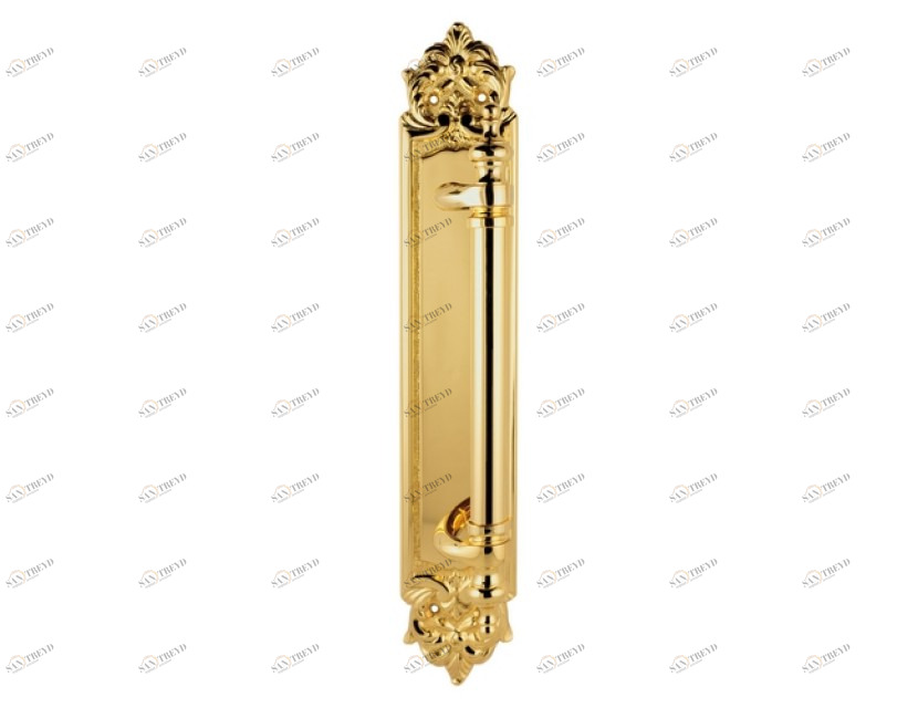 0M3802.000.34 Ручка дверцы на пластине Сатинированная латунь и черный патин Mestre 