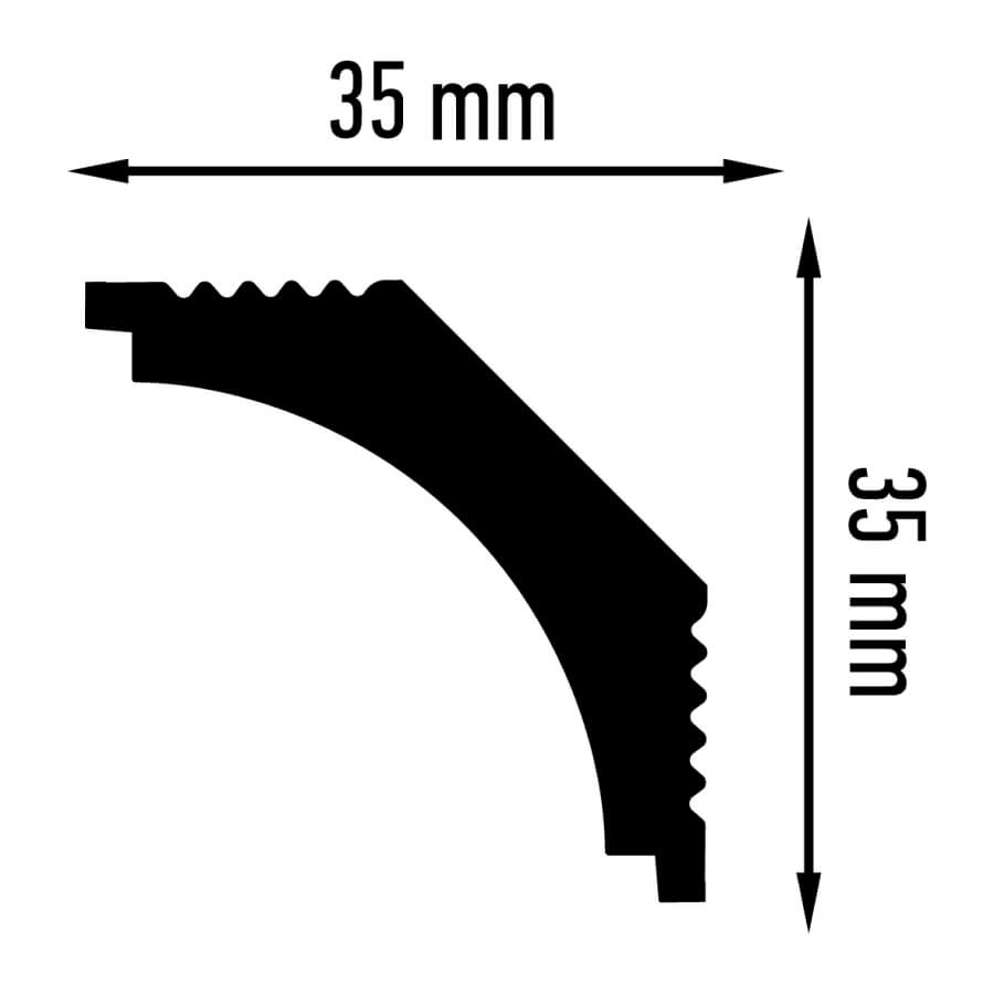 Уголок внутренний N 35/35 (25*4) ПЛИНТЭКС  - Вид №1