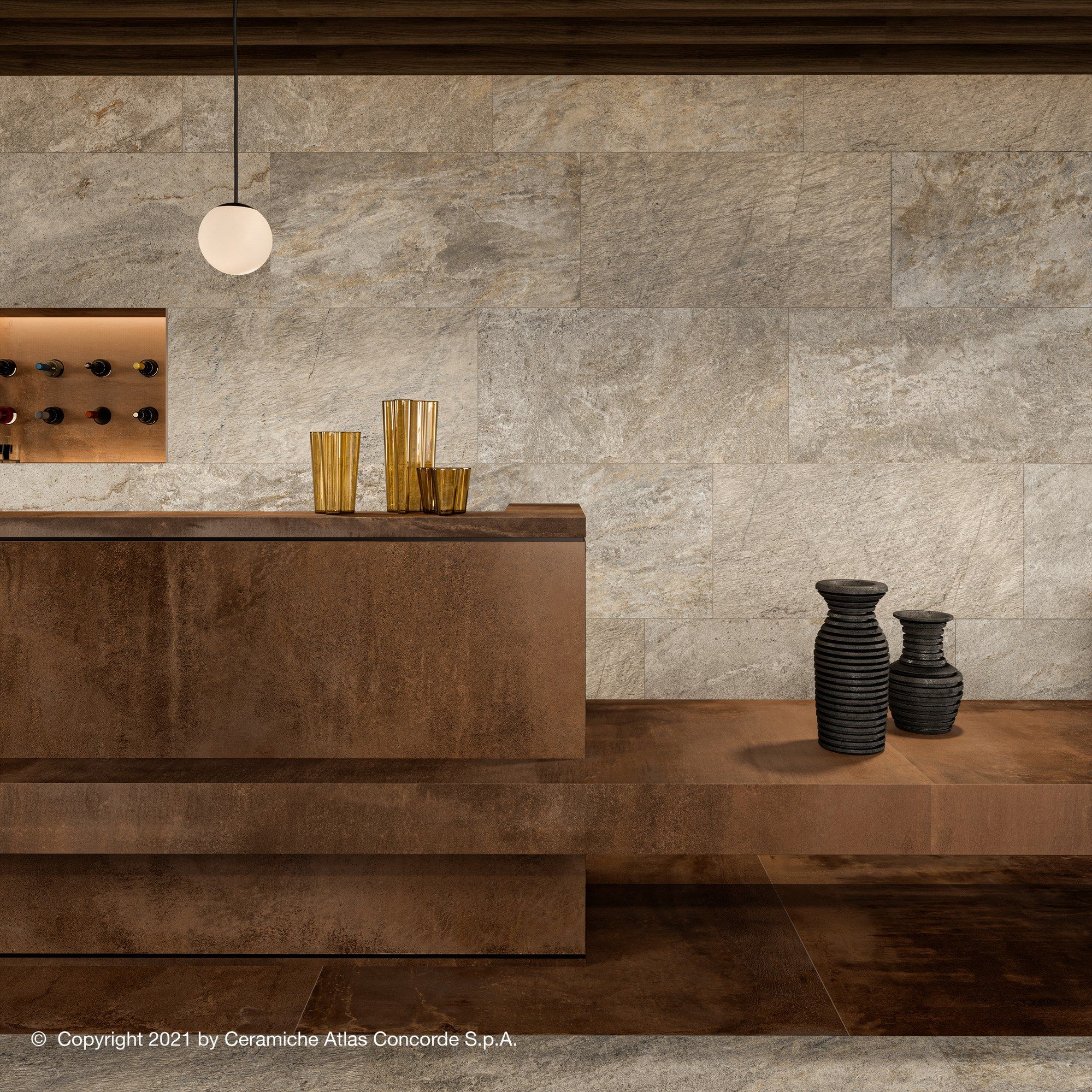 Пол / облицовка керамогранита с эффектом камня Atlas Concorde Norde ARCH-00026085 - Вид №20