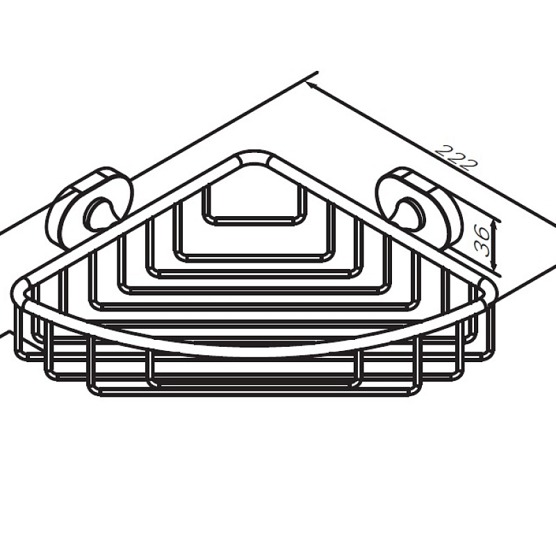 A7434800 L Корзина для душа угловая хром AM.PM Sense - Вид №7