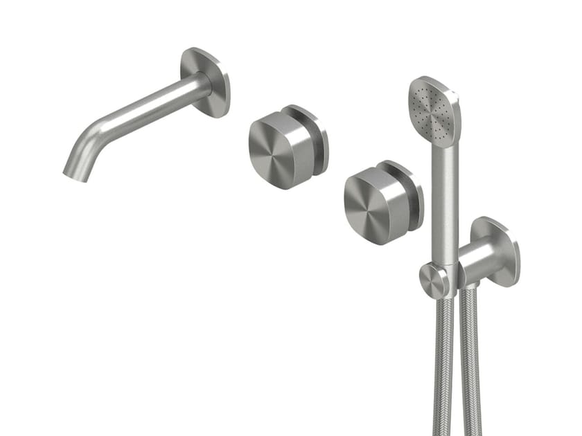 Настенный смеситель для ванны из нержавеющей стали с ручным душем Quadrodesign супер ARCH-00134371